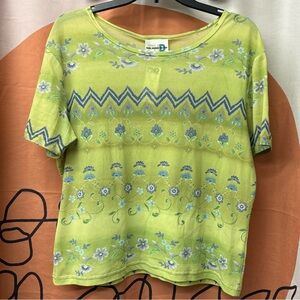 Vintage Paul Harris Design sheer tee, 90s y2k, size XL